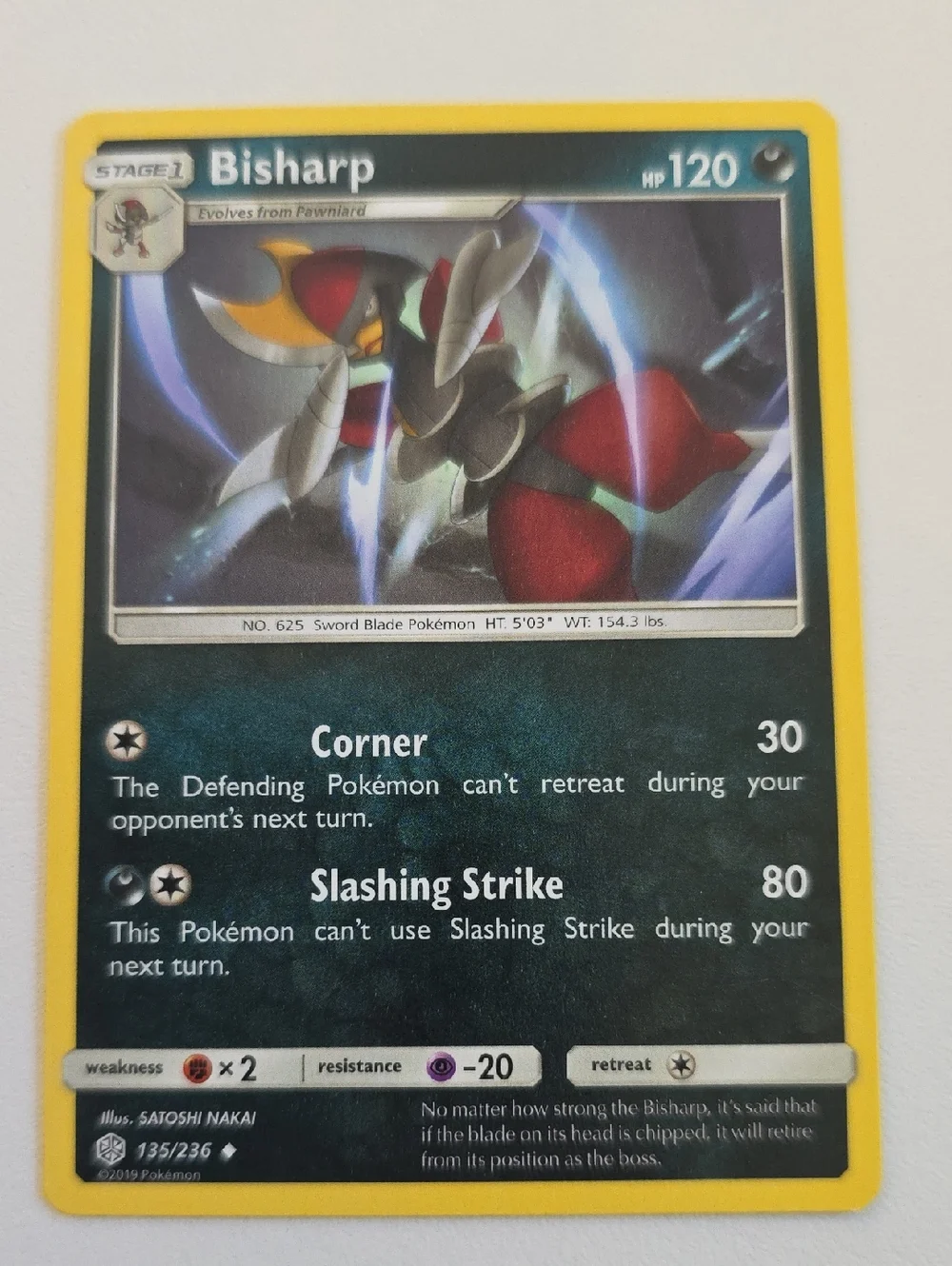Pokemon Bisharp And Pawniard Trading Cards